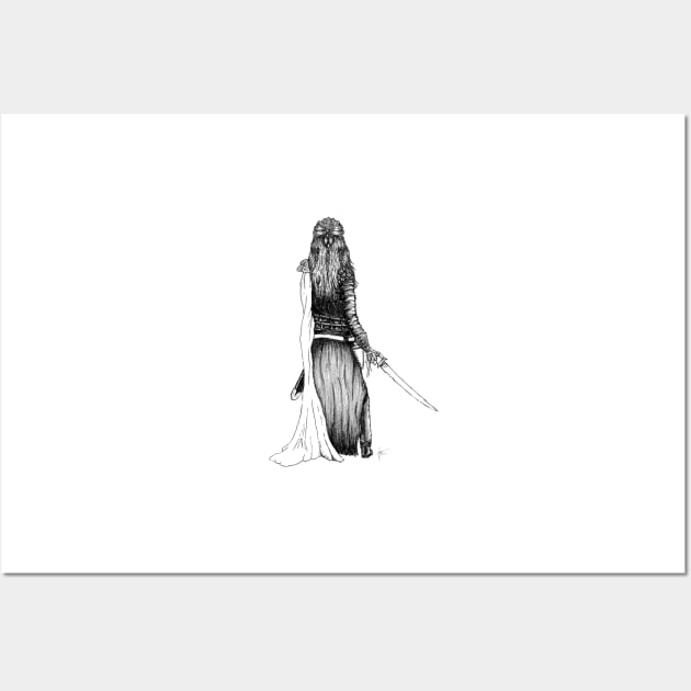 Lexa Mt. Weather Warrior (BW) Wall Art by freddyhlb